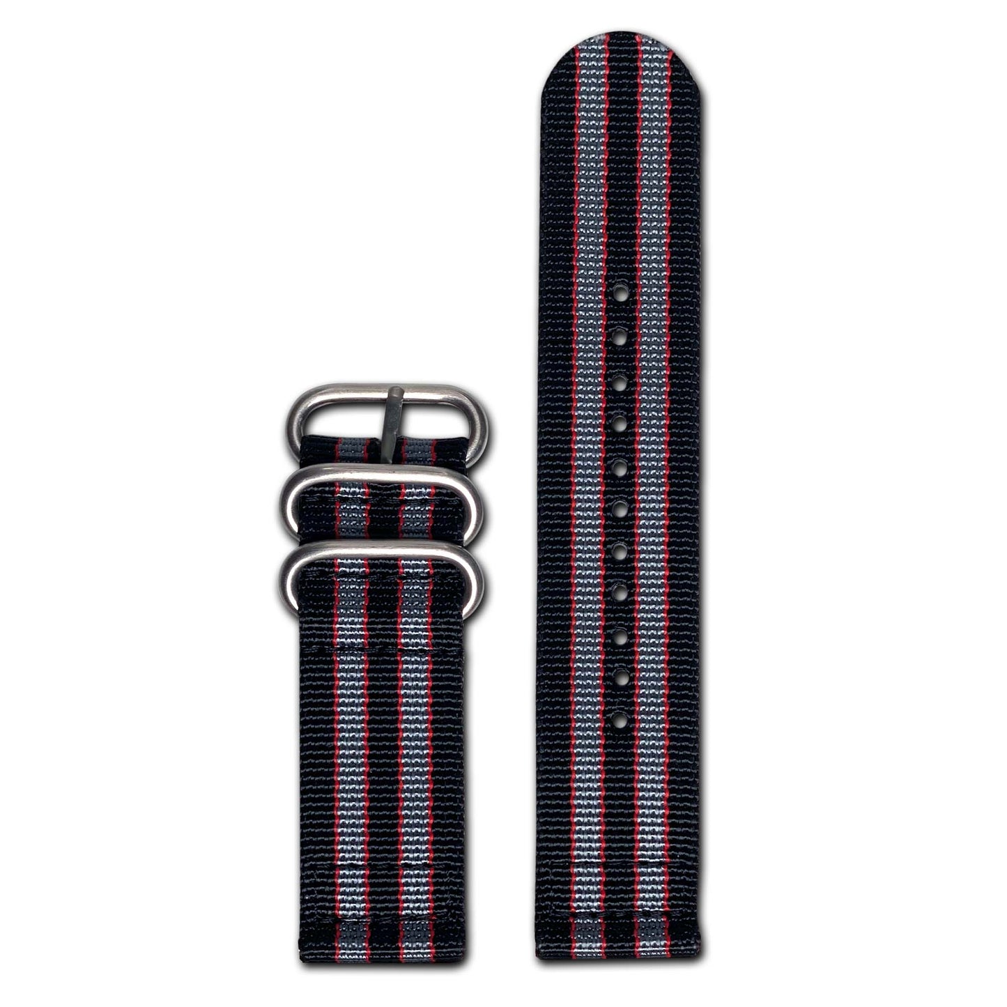 Ballistic Nylon Watch Band | Two-Piece | MI6 II Bond | Brushed Hardware