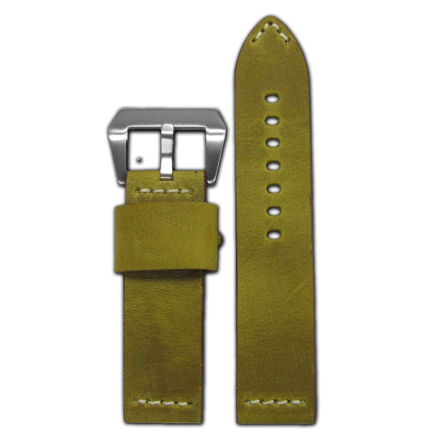 Vintage Leather Watch Band | "Desert Dweller" | Golden | White Stitch