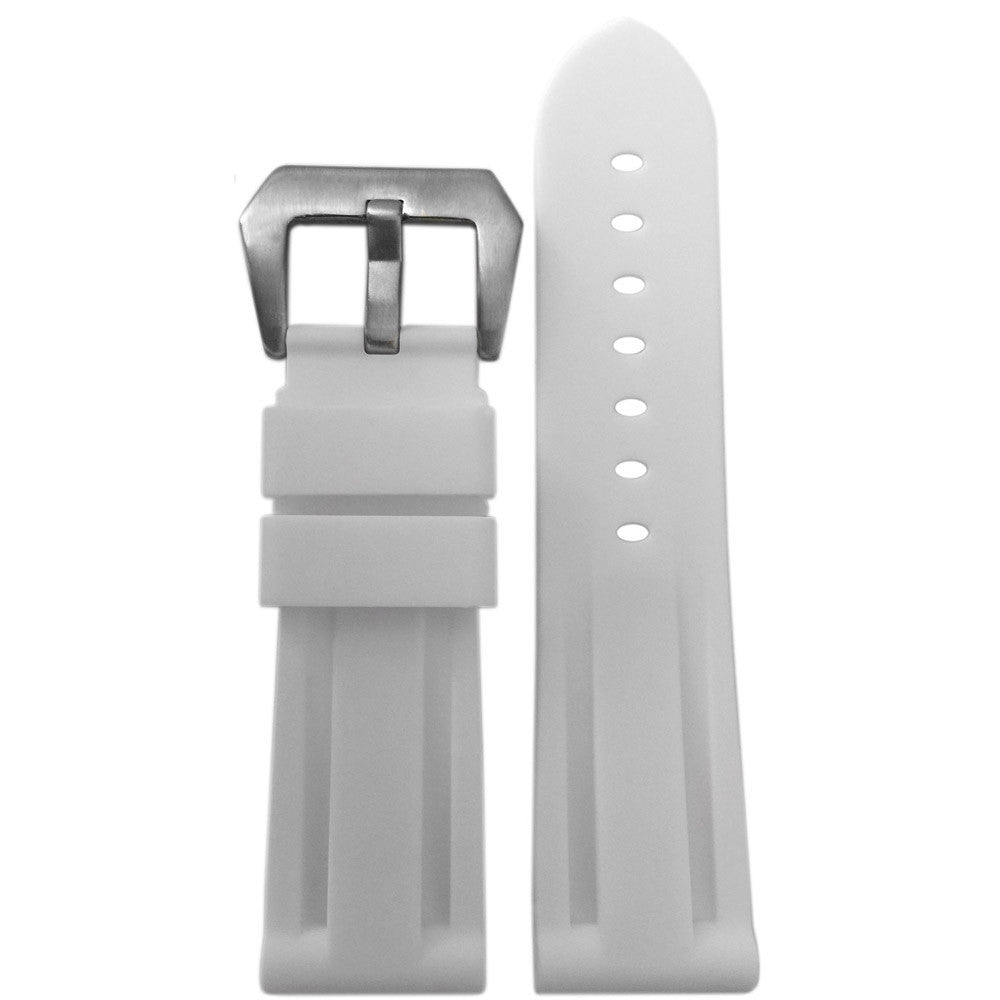 Waterproof Silicone Rubber Watch Band | Diver | White