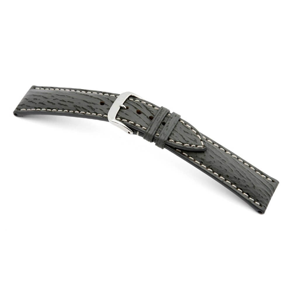 Genuine Shark Watch Band | Wave | Water Resistant | Stone Grey