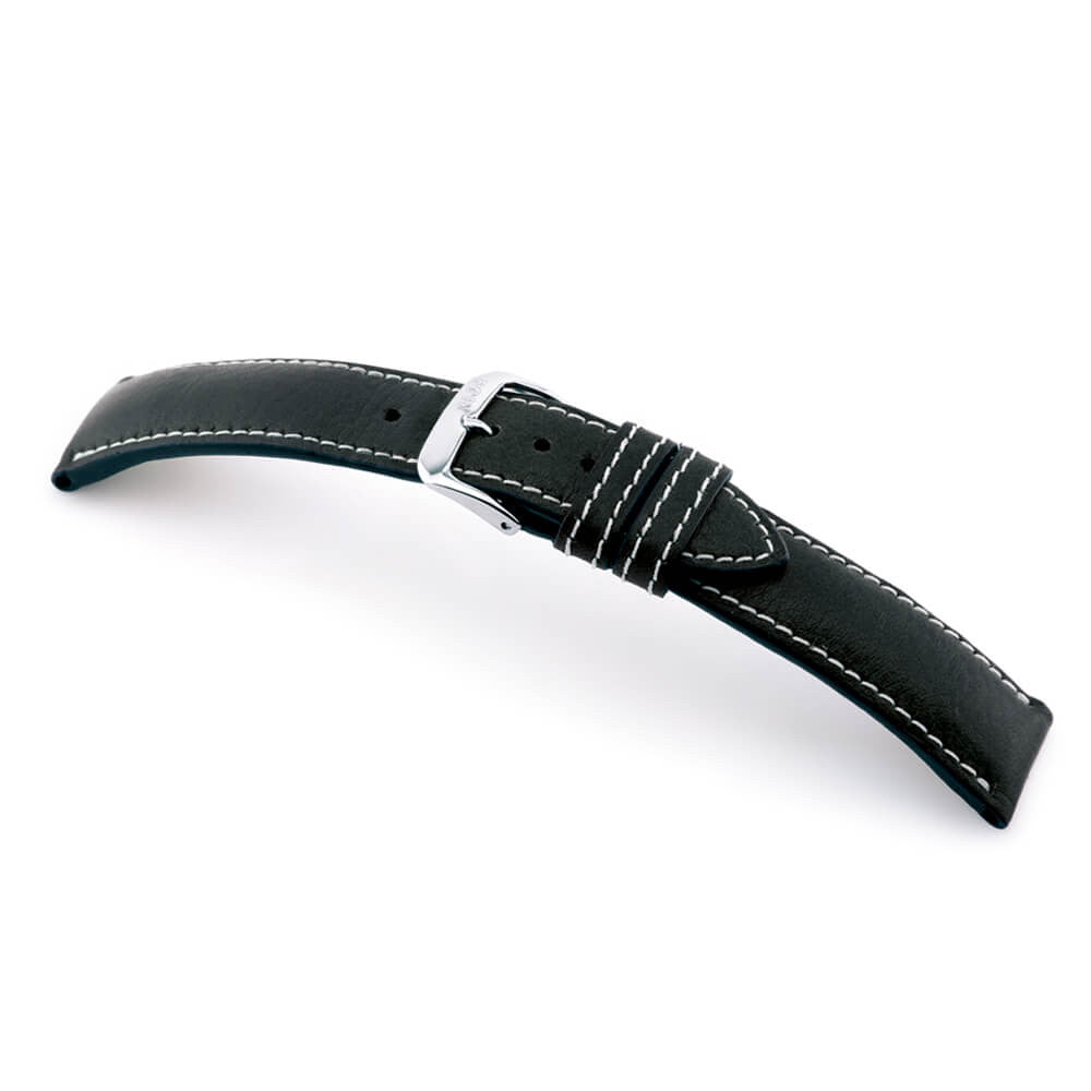 Genuine Certified Organic Leather Watch Band | Weilheim | Black