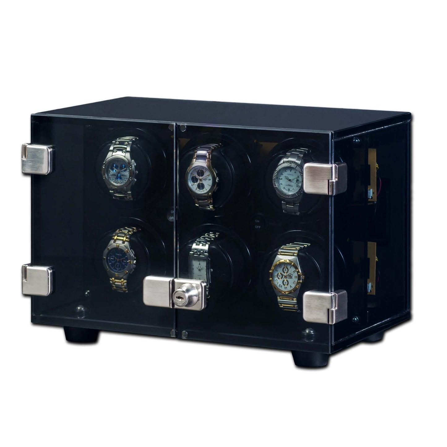 Watch Winders | Milano 6 | Smoke Acrylic | Six Watch | Rotorwind | Orbita