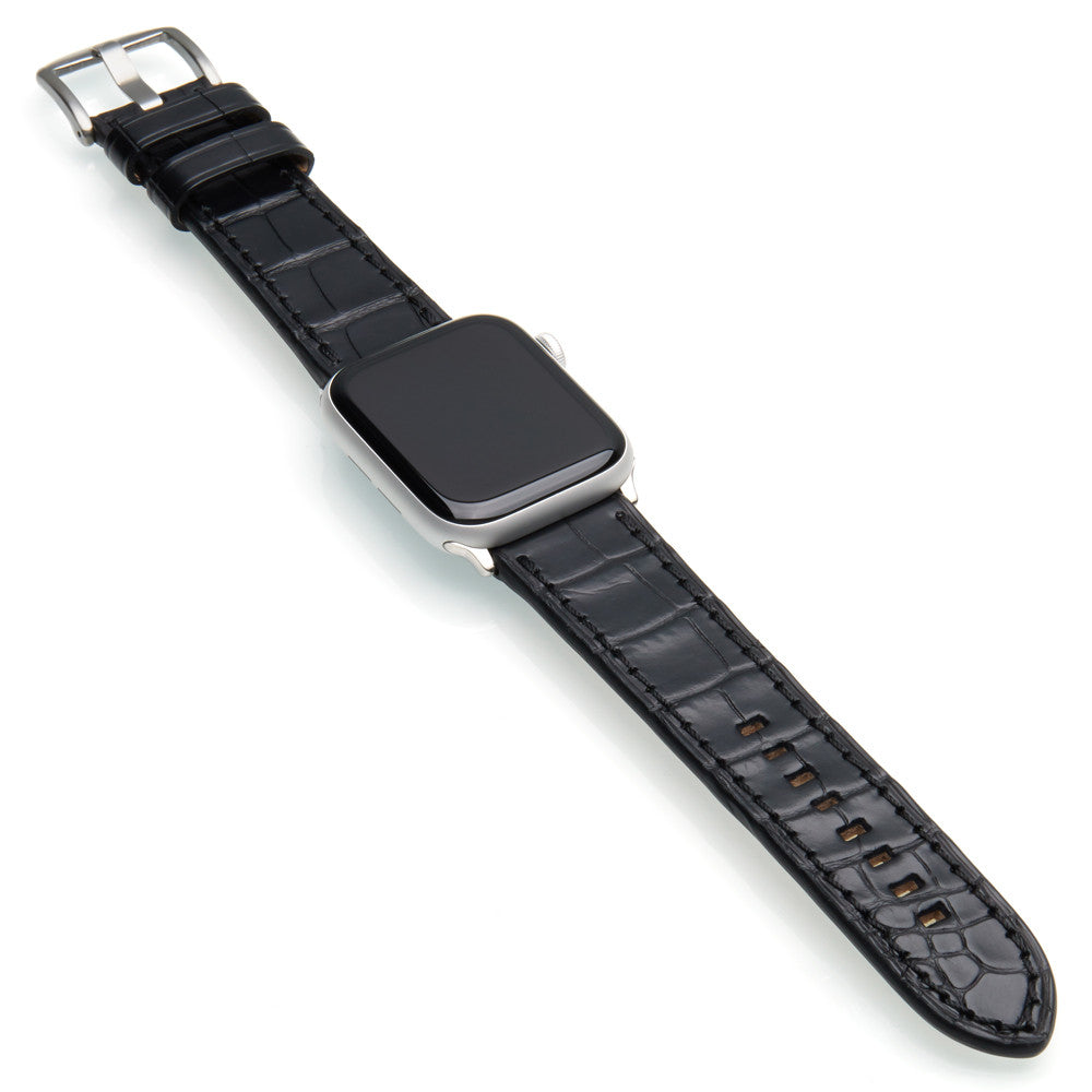 Apple Watch | Genuine Alligator Watch Band | Black