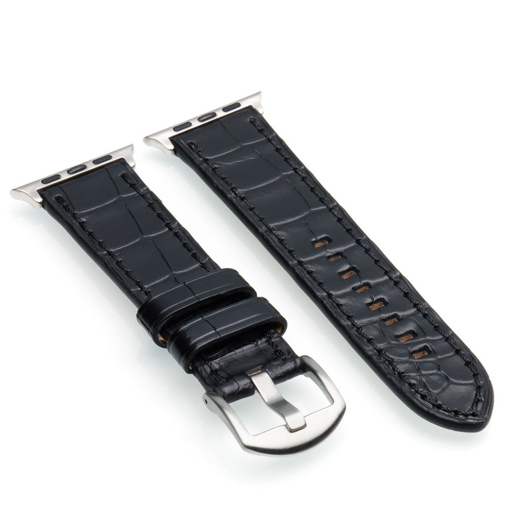 Apple Watch | Genuine Alligator Watch Band | Black