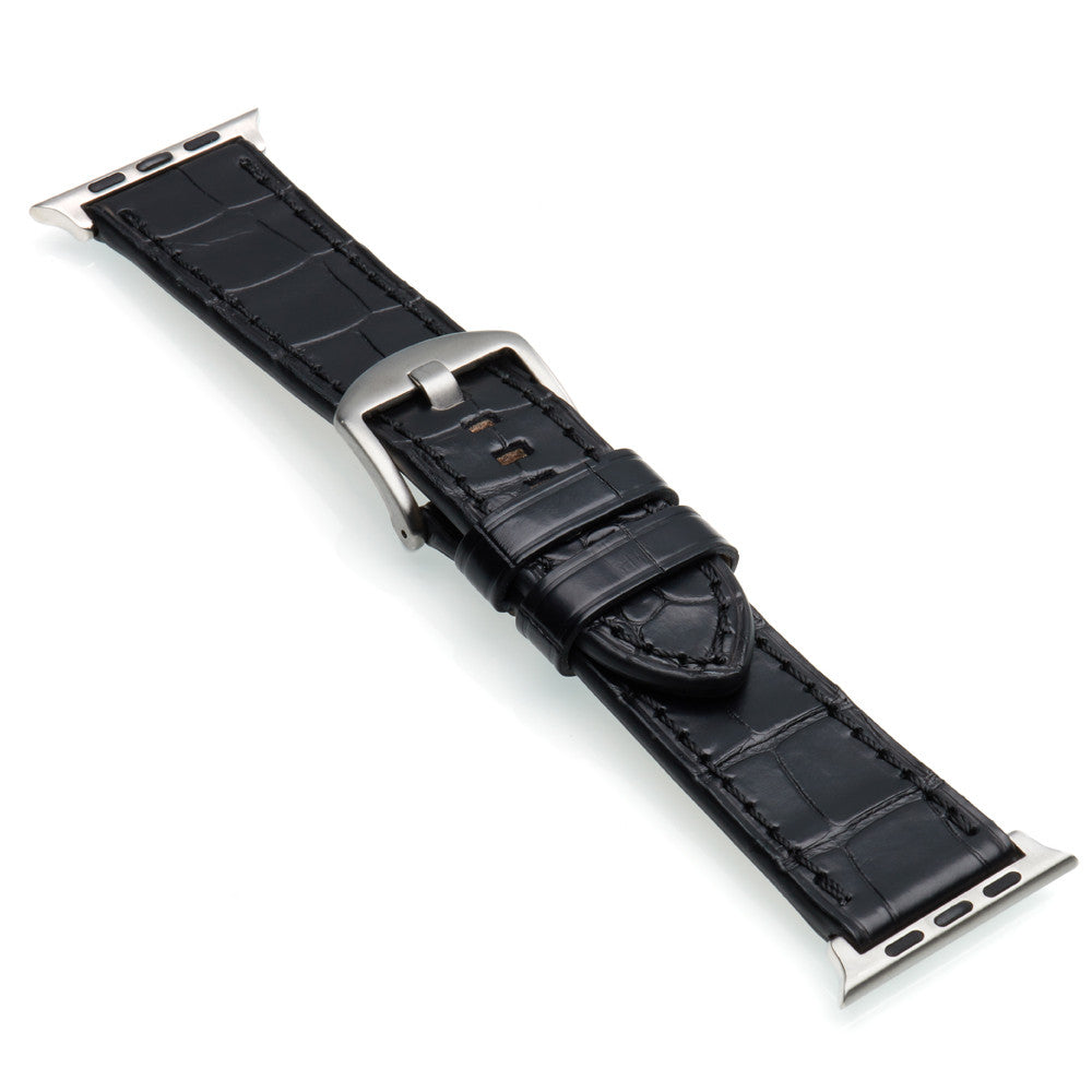 Apple Watch | Genuine Alligator Watch Band | Black