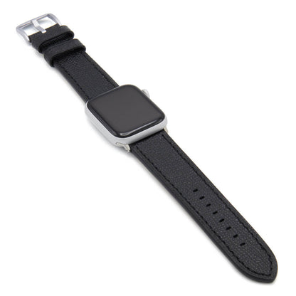 Apple Watch | Leather Watch Band | French | Black