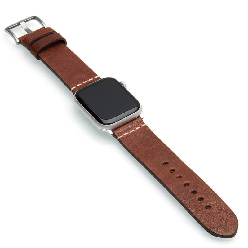 Apple Watch | Vintage Calf Leather Watch Band | Classic Brown