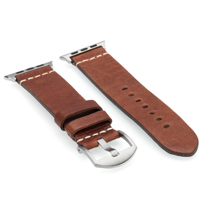 Apple Watch | Vintage Calf Leather Watch Band | Classic Brown