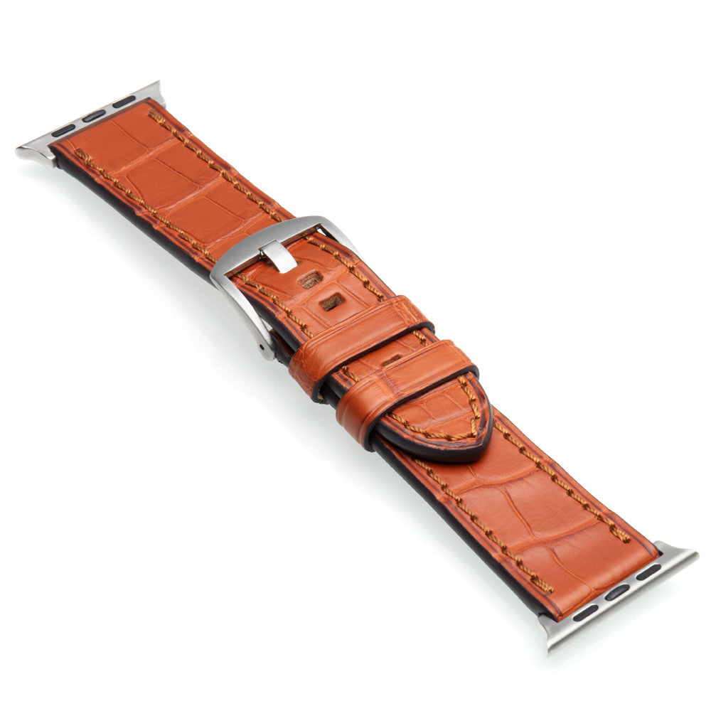 Apple Watch | Genuine Alligator Watch Band | Cognac