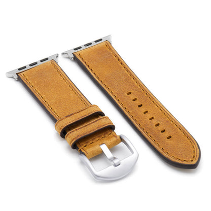 Apple Watch | Vintage Leather Watch Band | Honey | Match Stitch