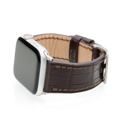 Apple Watch | Genuine Alligator Watch Band | Mocha