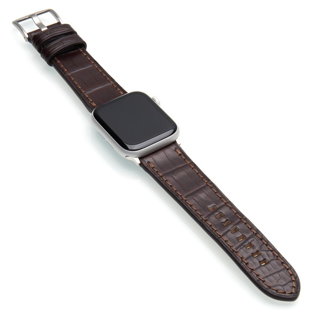 Apple Watch | Genuine Alligator Watch Band | Mocha