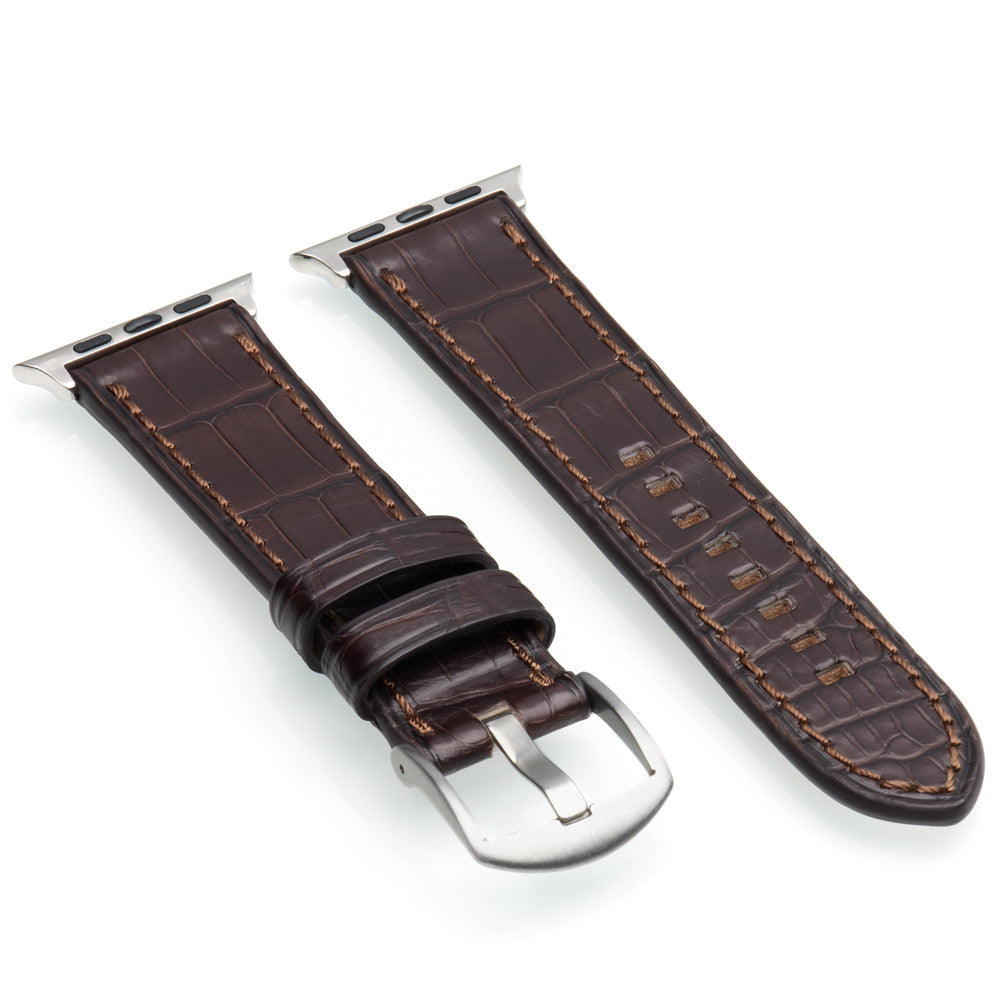 Apple Watch | Genuine Alligator Watch Band | Mocha