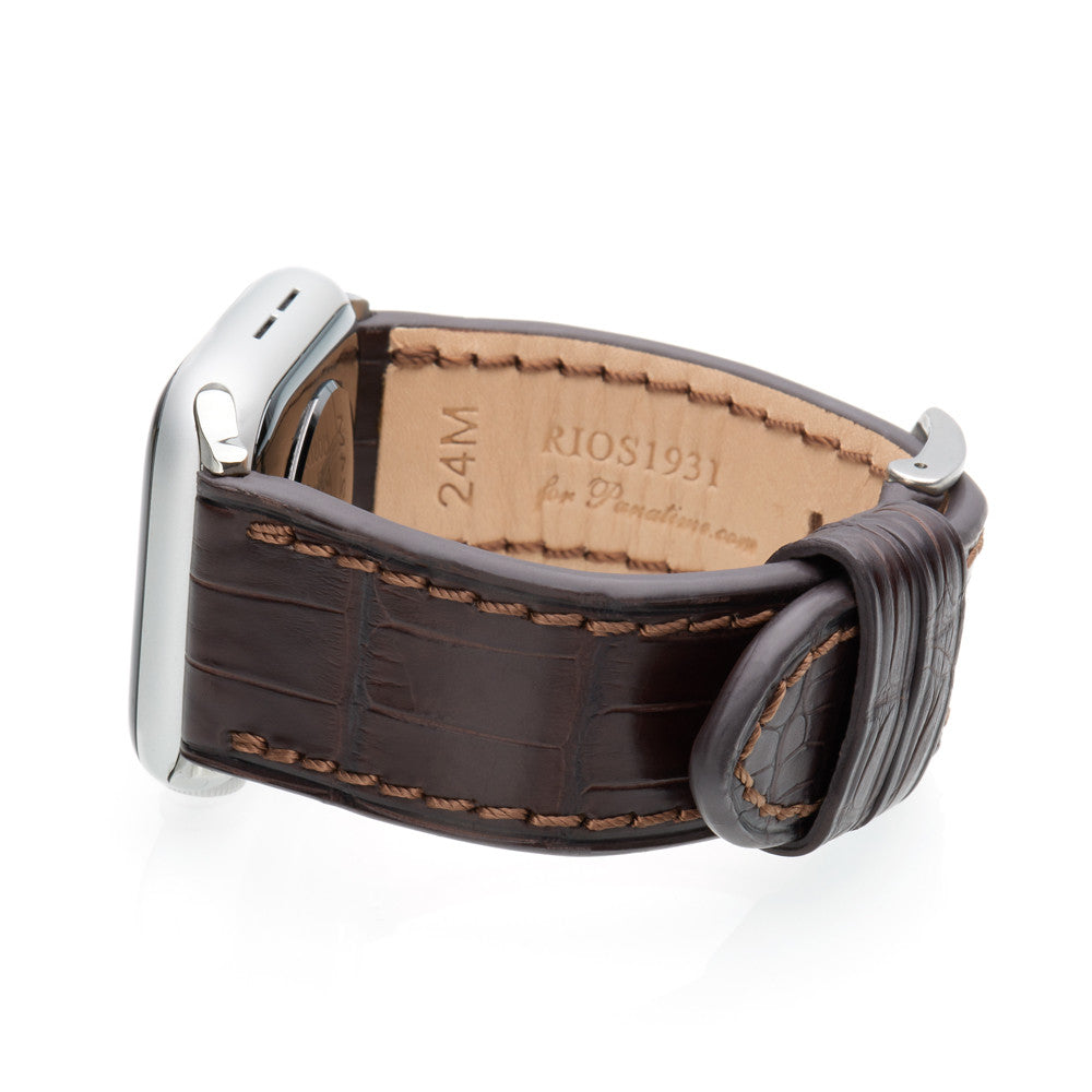 Apple Watch | Genuine Alligator Watch Band | Mocha