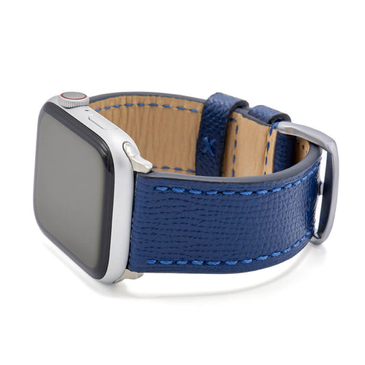 Apple Watch | Leather Watch Band | French | Navy