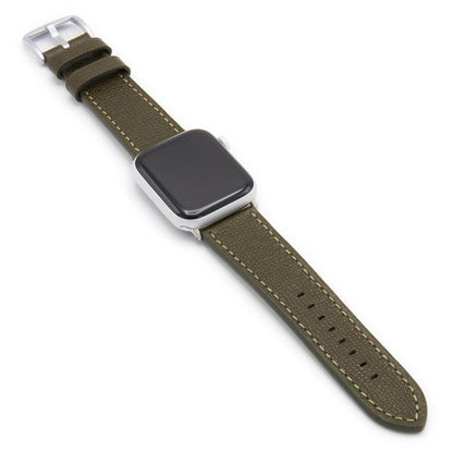 Apple Watch | Leather Watch Band | French | Olive