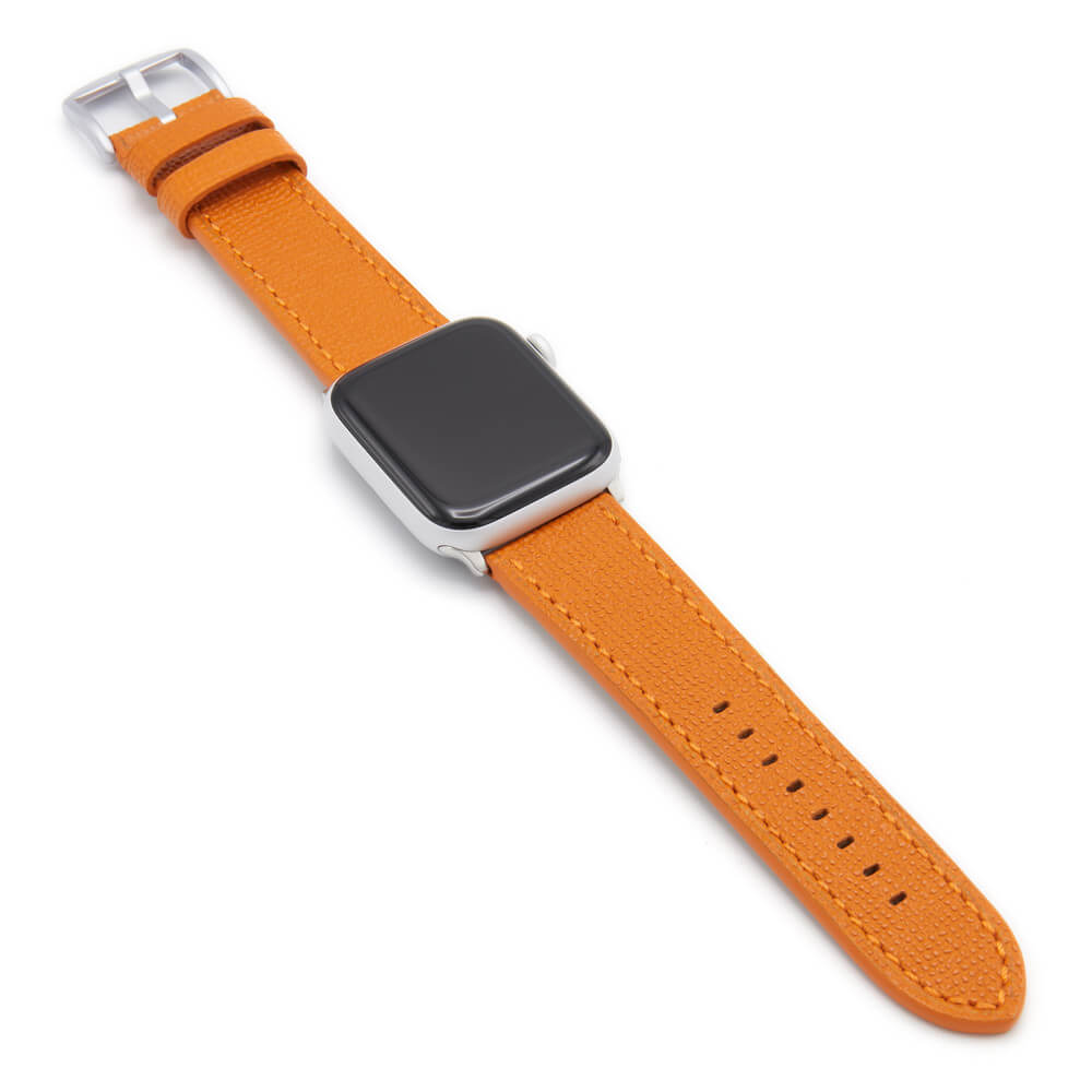 Apple Watch | Leather Watch Band | French | Orange