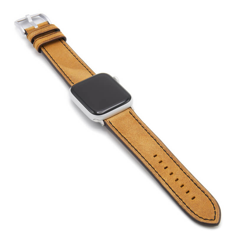 Apple Watch | Vintage Leather Watch Band | Oxford | Honey | Black Stitch