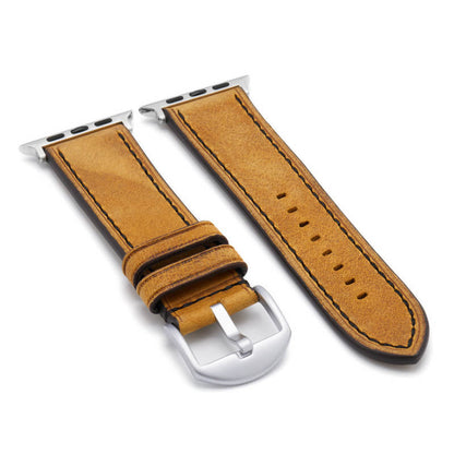 Apple Watch | Vintage Leather Watch Band | Oxford | Honey | Black Stitch