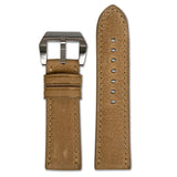 Vintage Distressed Leather Watch Band | Dessert Tan | Match Stitch