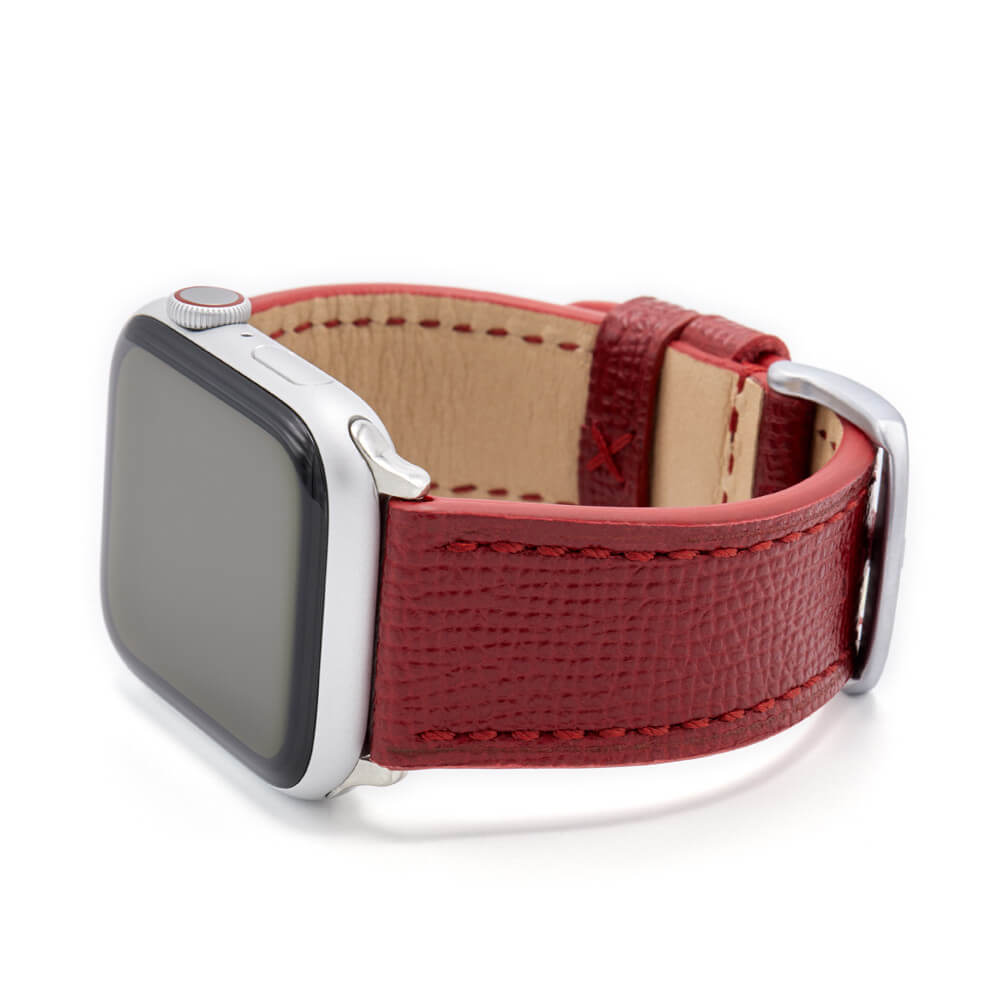 Apple Watch | Leather Watch Band | French | Ruby