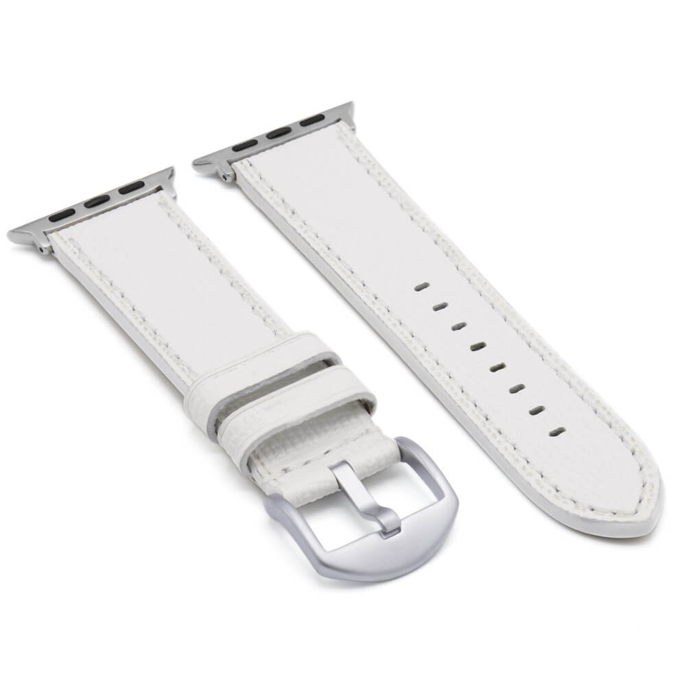 Apple Watch | Leather Watch Band | French | White