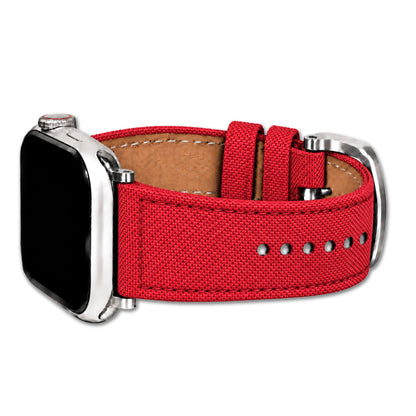 Cordura Fabric Watch Band for Apple Watch - Red