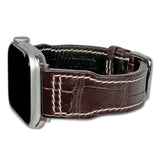 Apple Watch | Genuine Alligator Watch Band | Hurricane | IWC Style | Mocha
