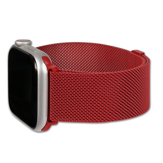 Apple Watch | Milanese Magnetic Mesh | Adjustable | Red