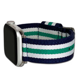 Apple Watch | Nylon | Striped | Navy, Green & White