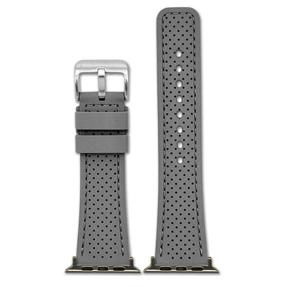 Perforated Sport Silicone Watch Band for Apple Watch - Grey