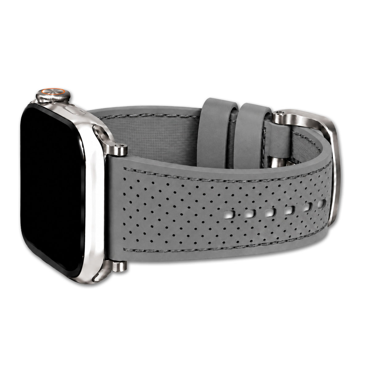 Perforated Sport Silicone Watch Band for Apple Watch - Grey