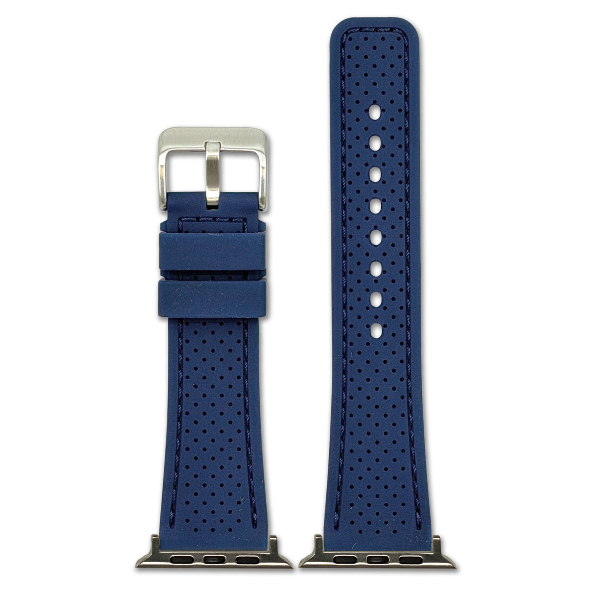 Perforated Sport Silicone Watch Band for Apple Watch - Navy
