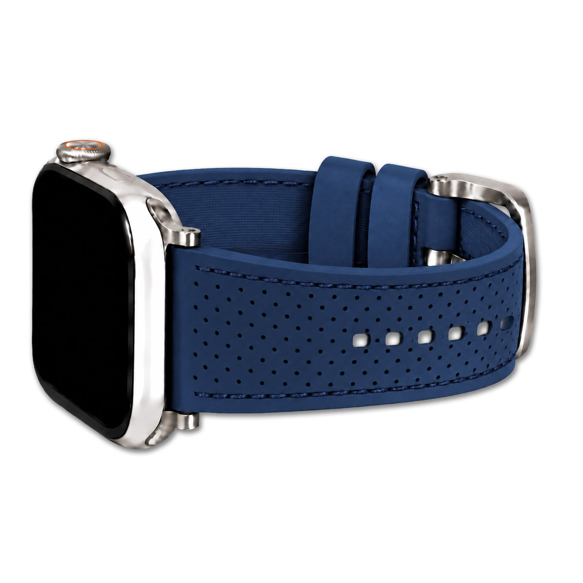 Perforated Sport Silicone Watch Band for Apple Watch - Navy