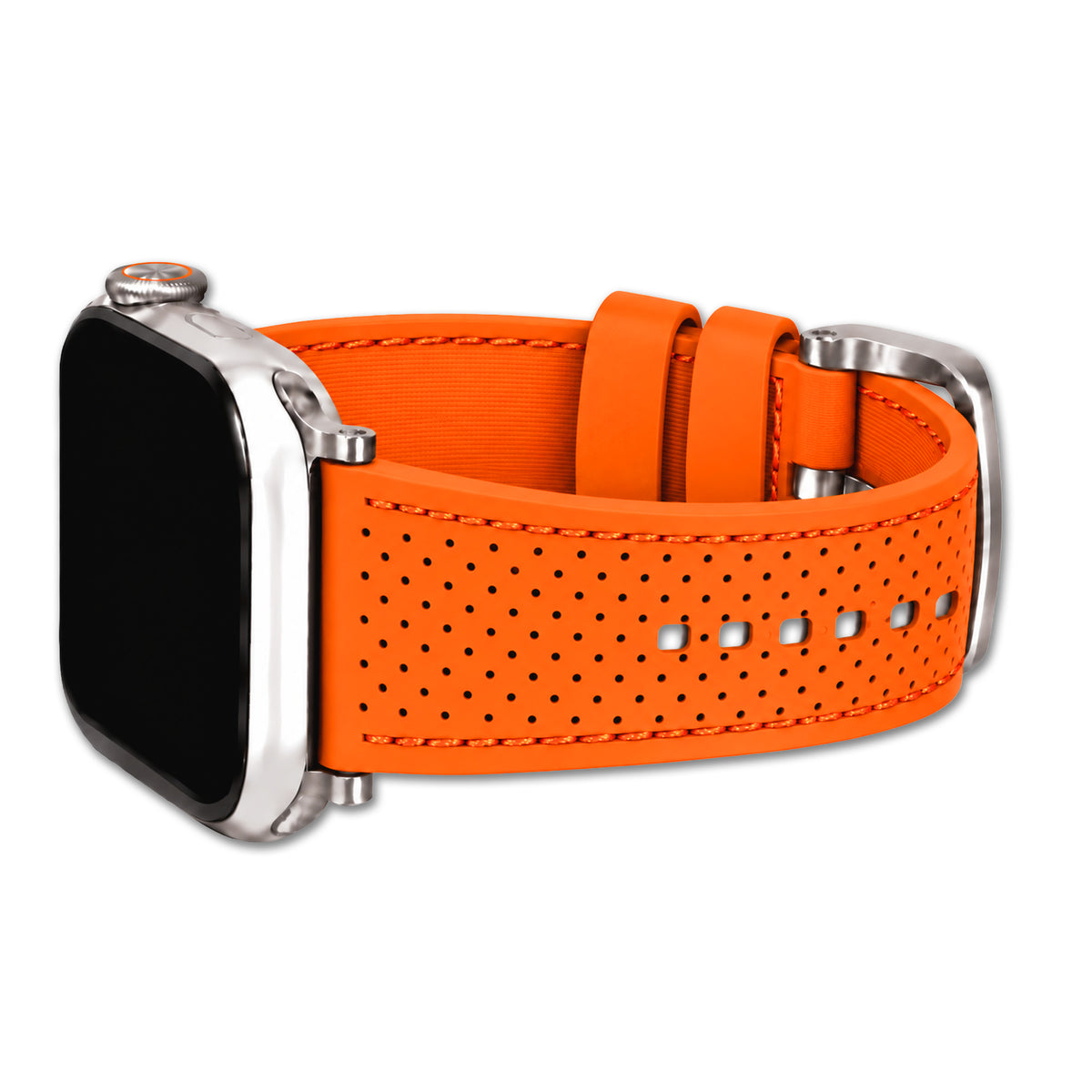 Perforated Sport Silicone Watch Band for Apple Watch - Orange
