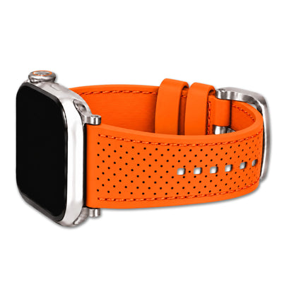 Perforated Sport Silicone Watch Band for Apple Watch - Orange