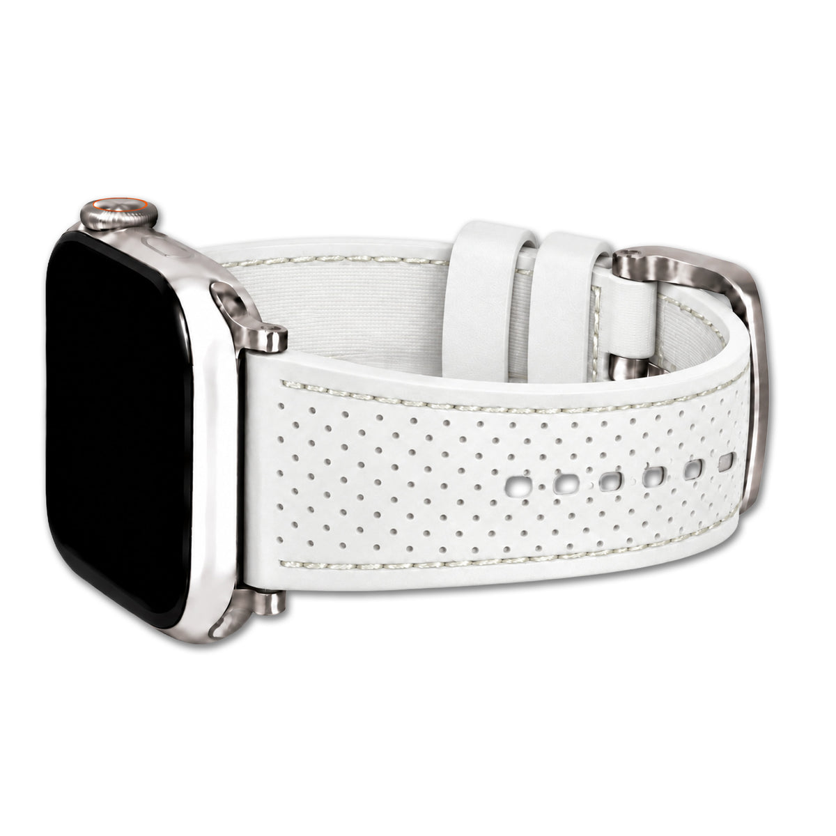 Perforated Sport Silicone Watch Band for Apple Watch - White