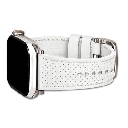 Perforated Sport Silicone Watch Band for Apple Watch - White