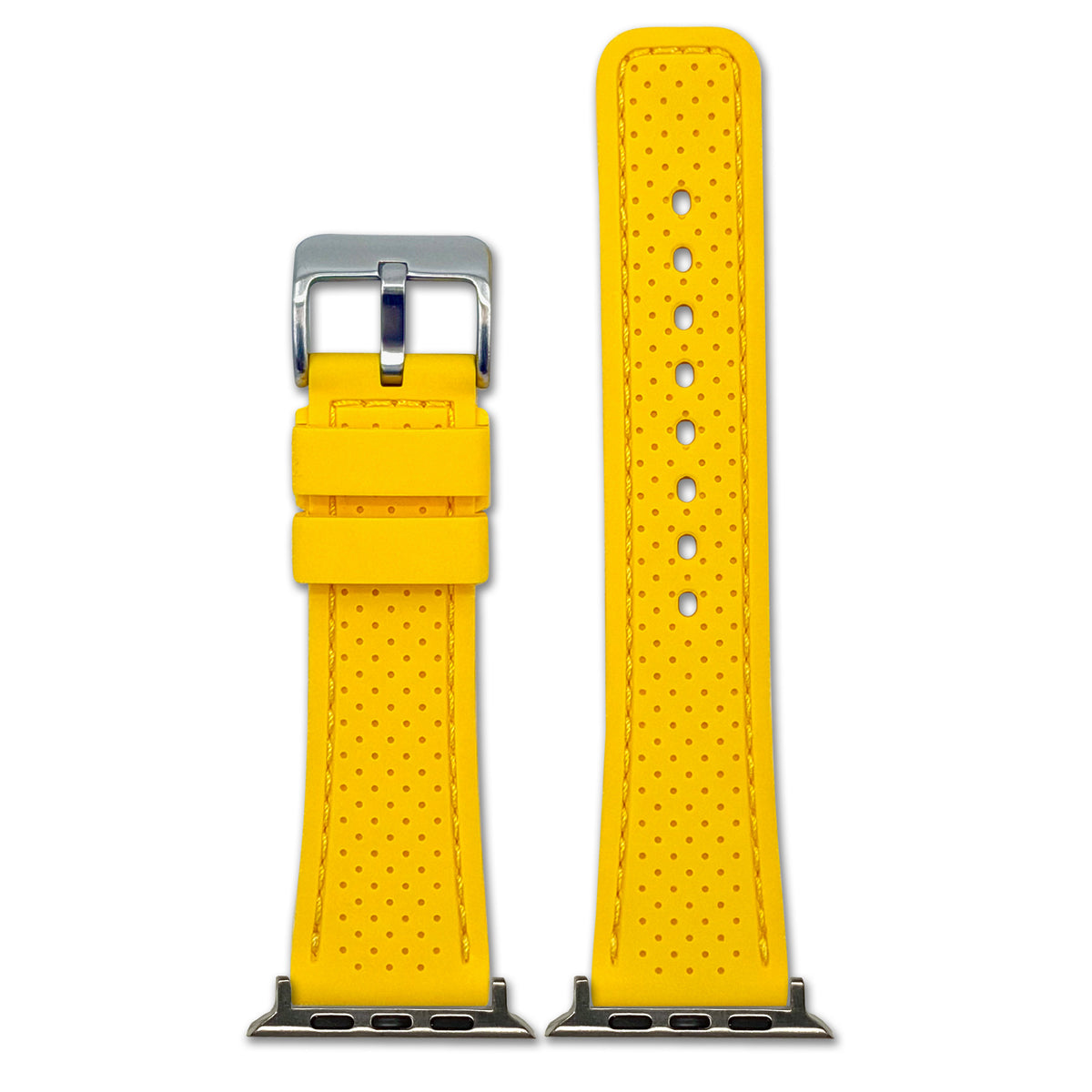Perforated Sport Silicone Watch Band for Apple Watch - Yellow