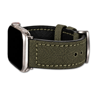 Vintage Canvas Watch Band for Apple Watch, Virginia - Olive Drab