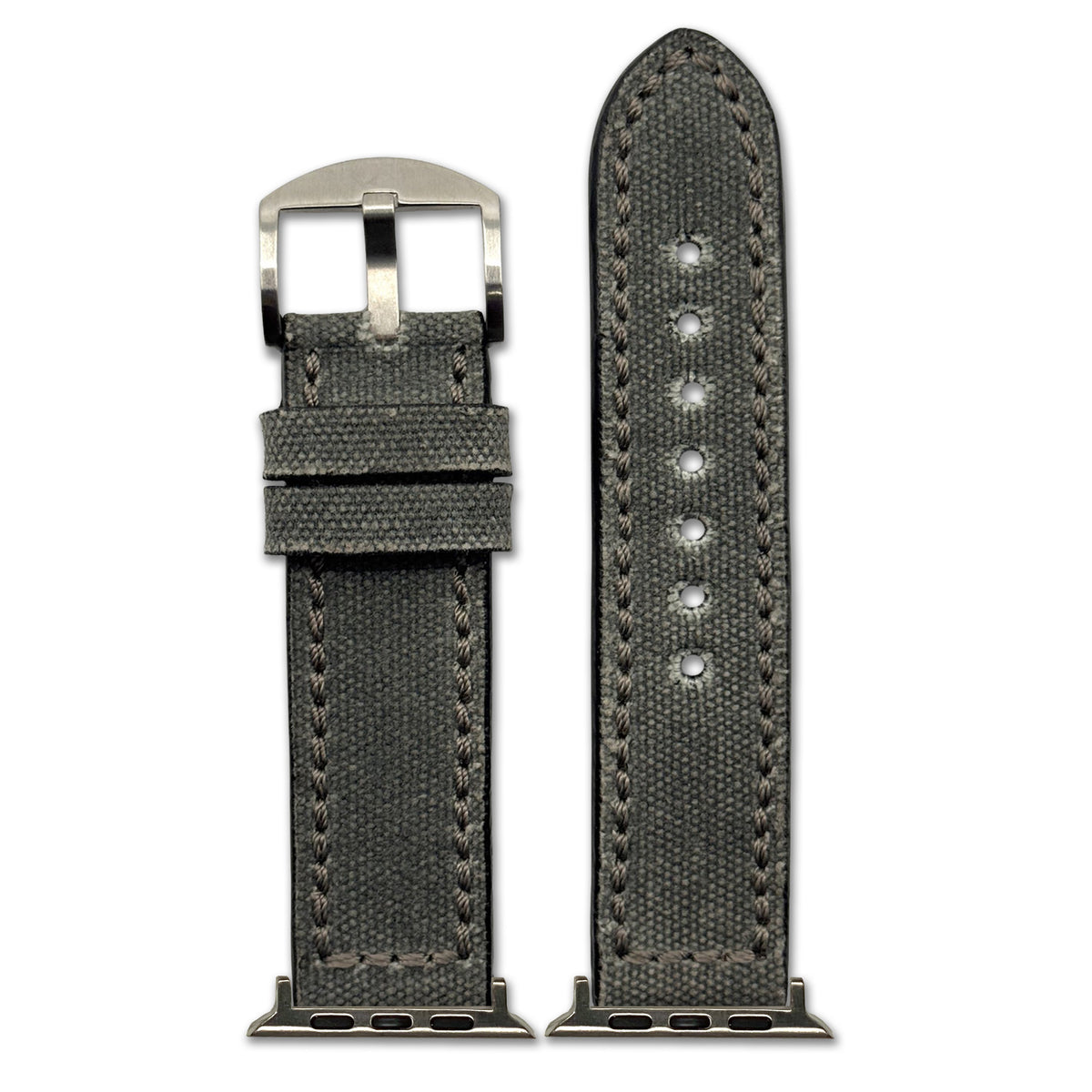 Vintage Canvas Watch Band for Apple Watch, Virginia - Stone Grey