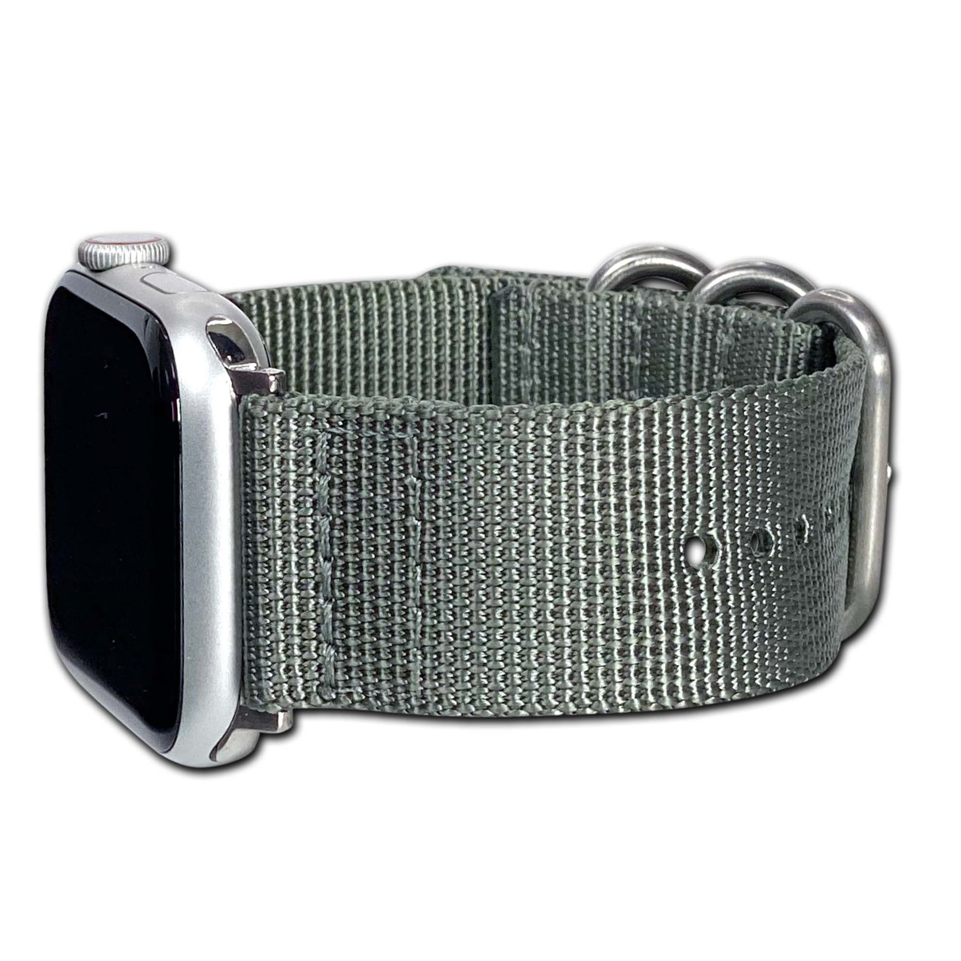 Apple Watch | Nylon | Grey-Green Z3 | Brushed Hardware