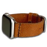 Apple Watch | Vintage Leather Watch Band | Birmingham | Cognac | Minimal Black Stitch
