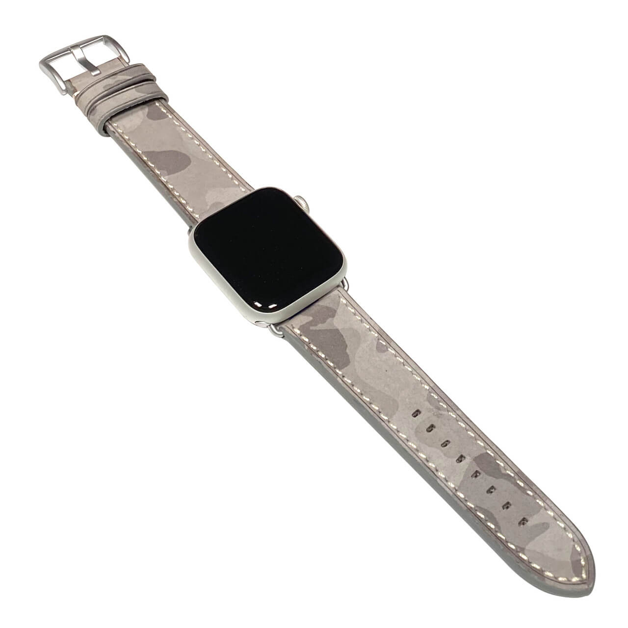 Apple Watch | Genuine Leather Watch Band | Hawker | Stone Grey | Camouflage