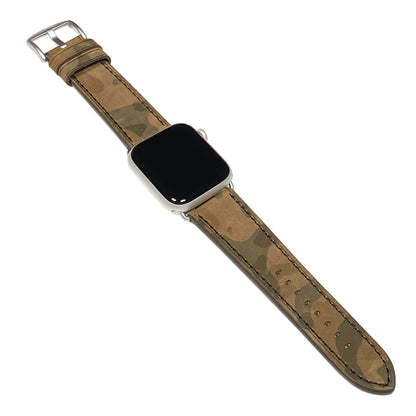 Apple Watch | Genuine Leather Watch Band | Hawker | Olive-Black | Camouflage