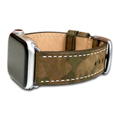 Apple Watch | Genuine Leather Watch Band | Hawker | Camouflage | Olive Drab
