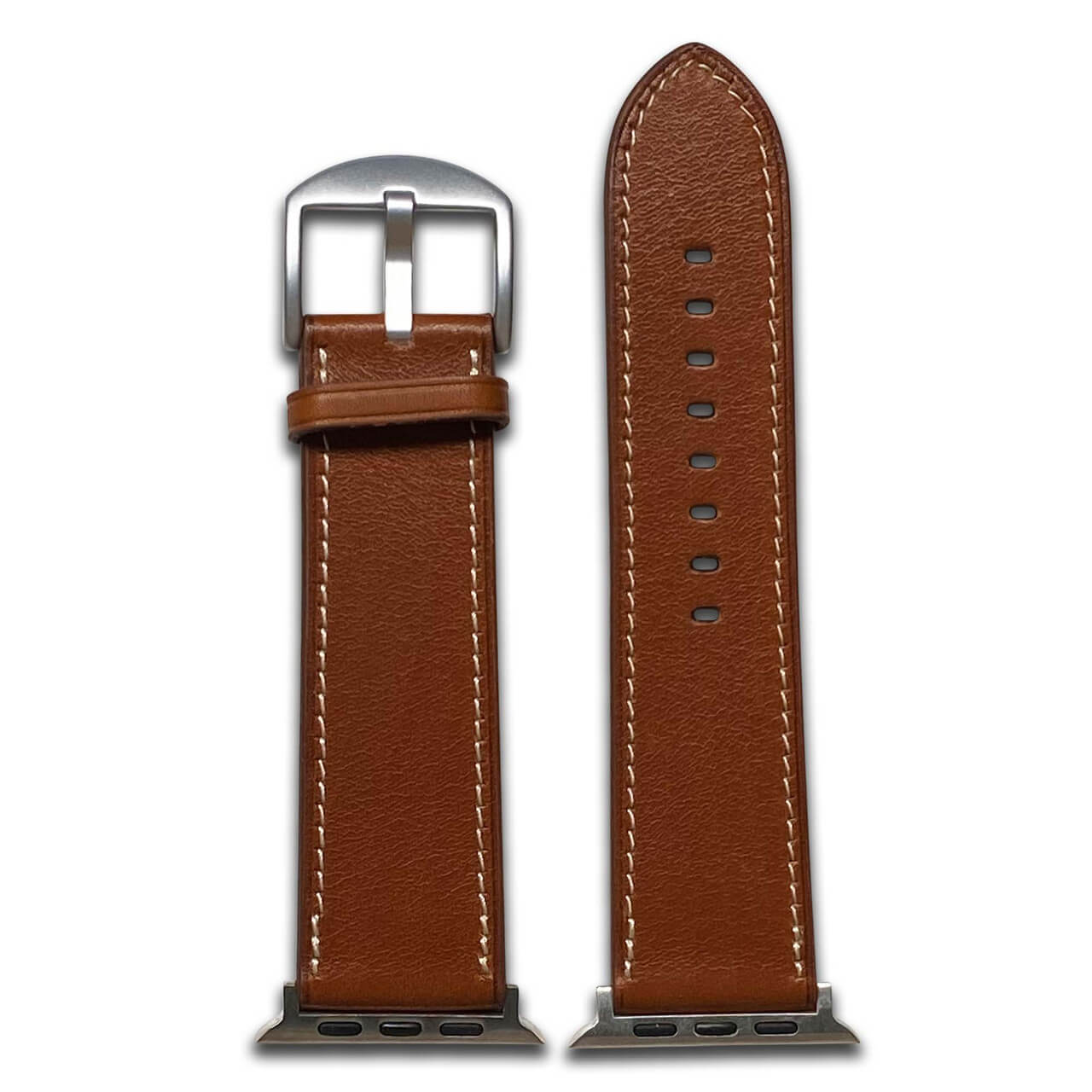 Apple Watch | Hermes Leather | Cream White Stitch | 2.7mm