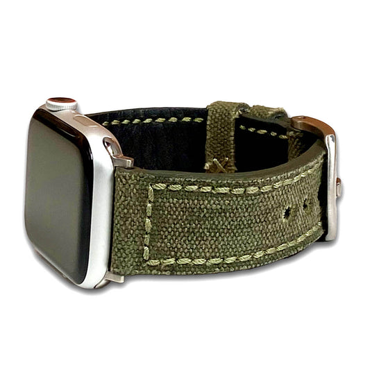 Apple Watch | Genuine Canvas Watch Band | Maryland | Olive Drab