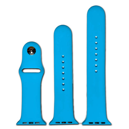 Blue Two Piece Silicone Apple Watch Band