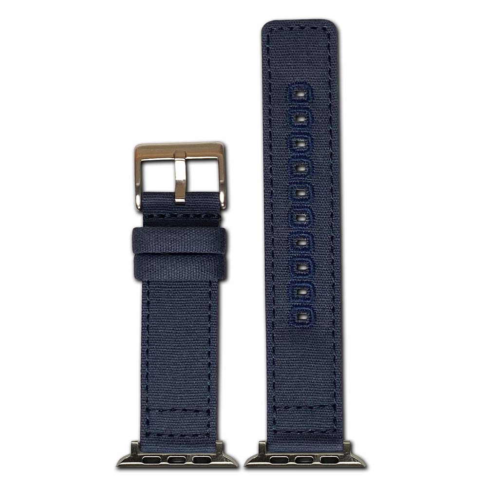 Apple Watch Watch Band | Navy | Canvas | Two-Piece | Match Stitch